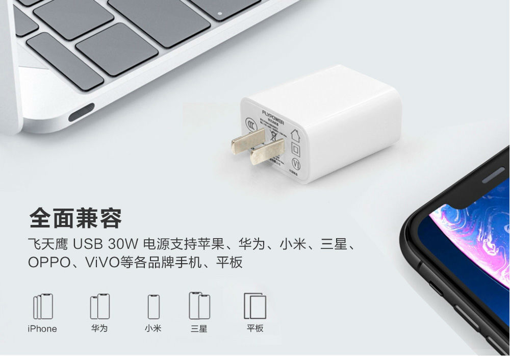30W快充電源適配器