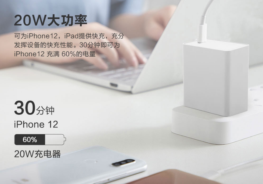 飛天鷹PD20W快充適配器，安全快充不傷電池